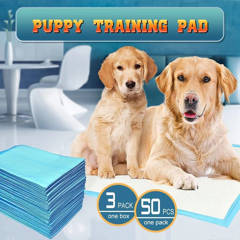 150 Count Small ( S 17" X 24") Super Absorbent Dog and Puppy Training Pads, Pet Diaper Pee Pads for Small-Sized Dogs like Bulldog, Chow Chow, Border, Collie, Husky and so On